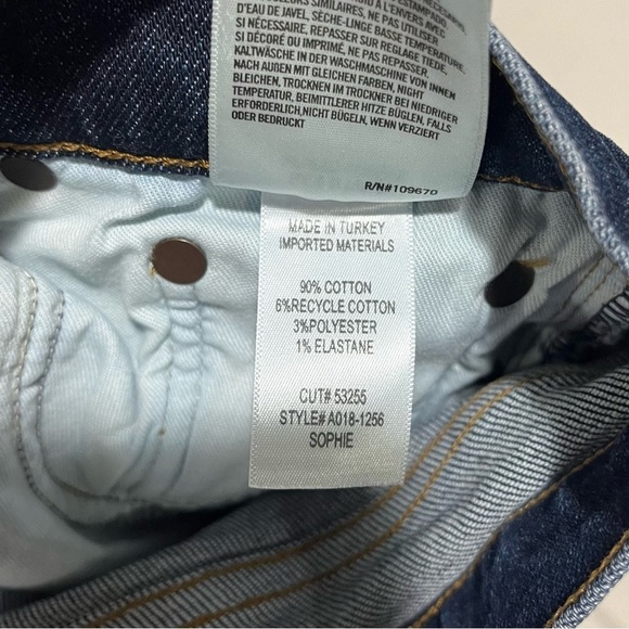 Agolde Sophie Mid Rise Skinny Cropped Jeans Dark Wash Size 27 Style A018-1256 - Picture 9 of 9